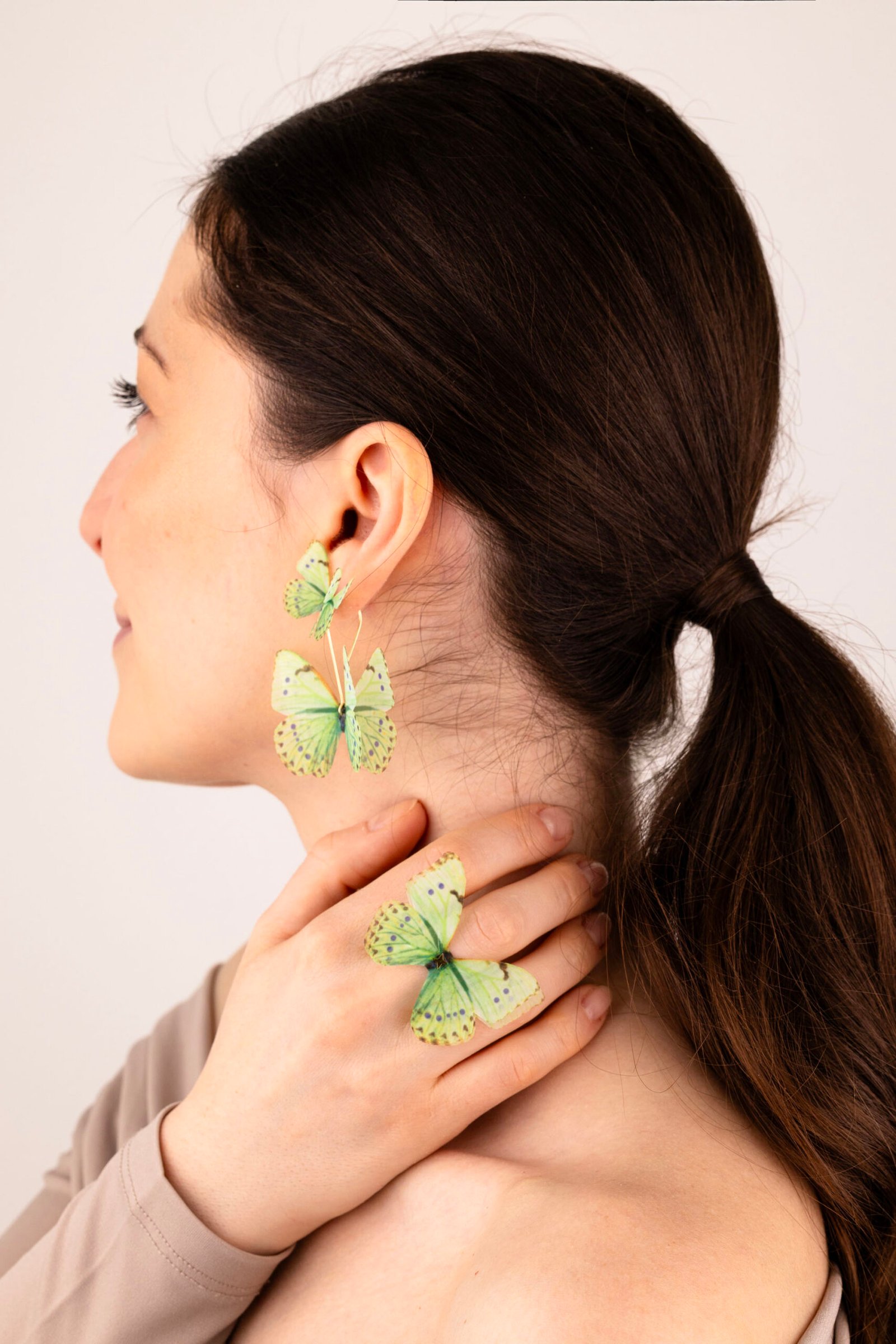 Butterfly Ring - Mint Green Oana Savu Butterfly Ring - Mint Green - Image 4