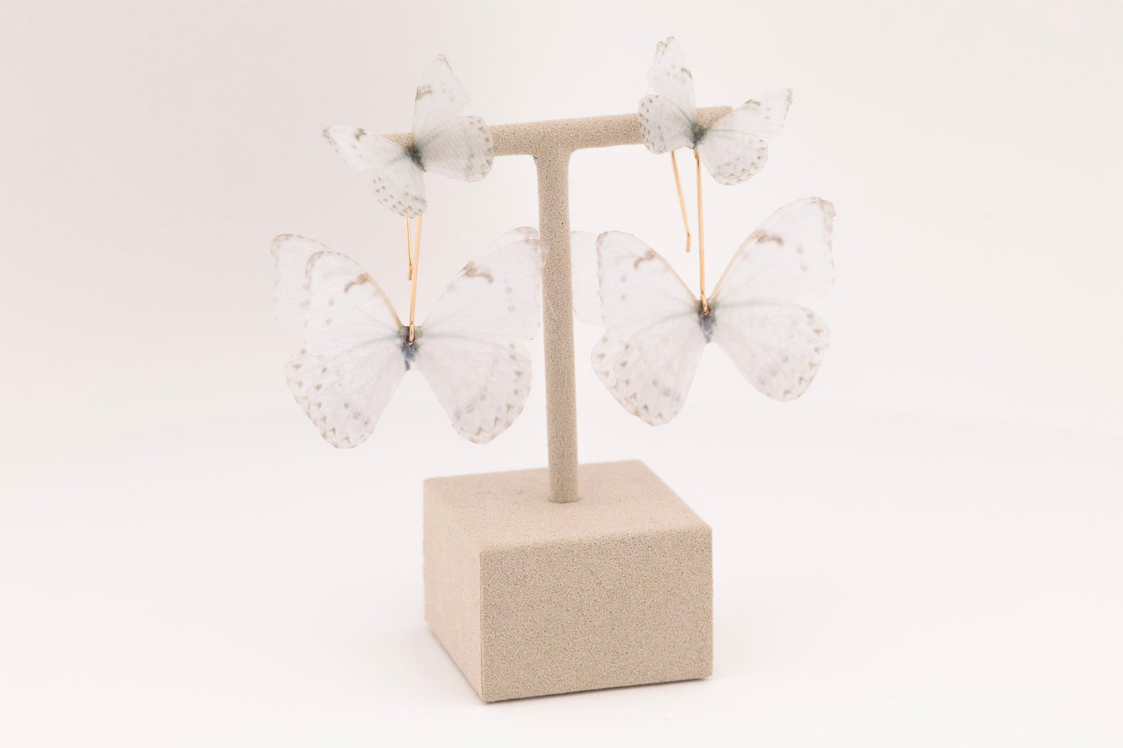 Butterfly Earrings - Off White With Extra Wings Oana Savu Butterfly Earrings - Off White With Extra Wings - Image 3
